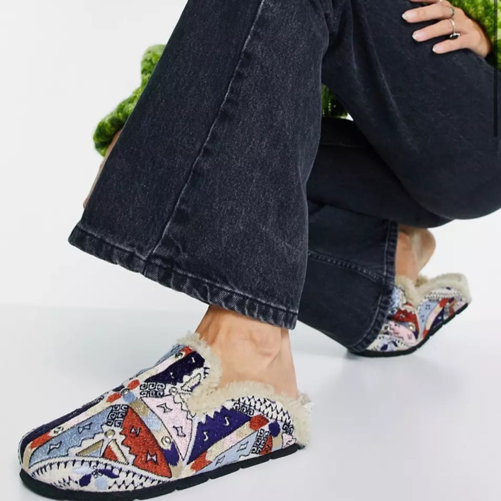 Free People Textile Damon Mule Slippers